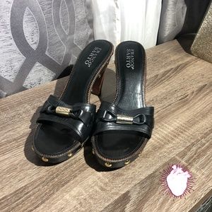 Franco Sarto Wood Mule Clogs